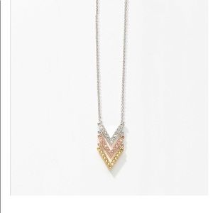 Touchstone Crystal Triple V Necklace